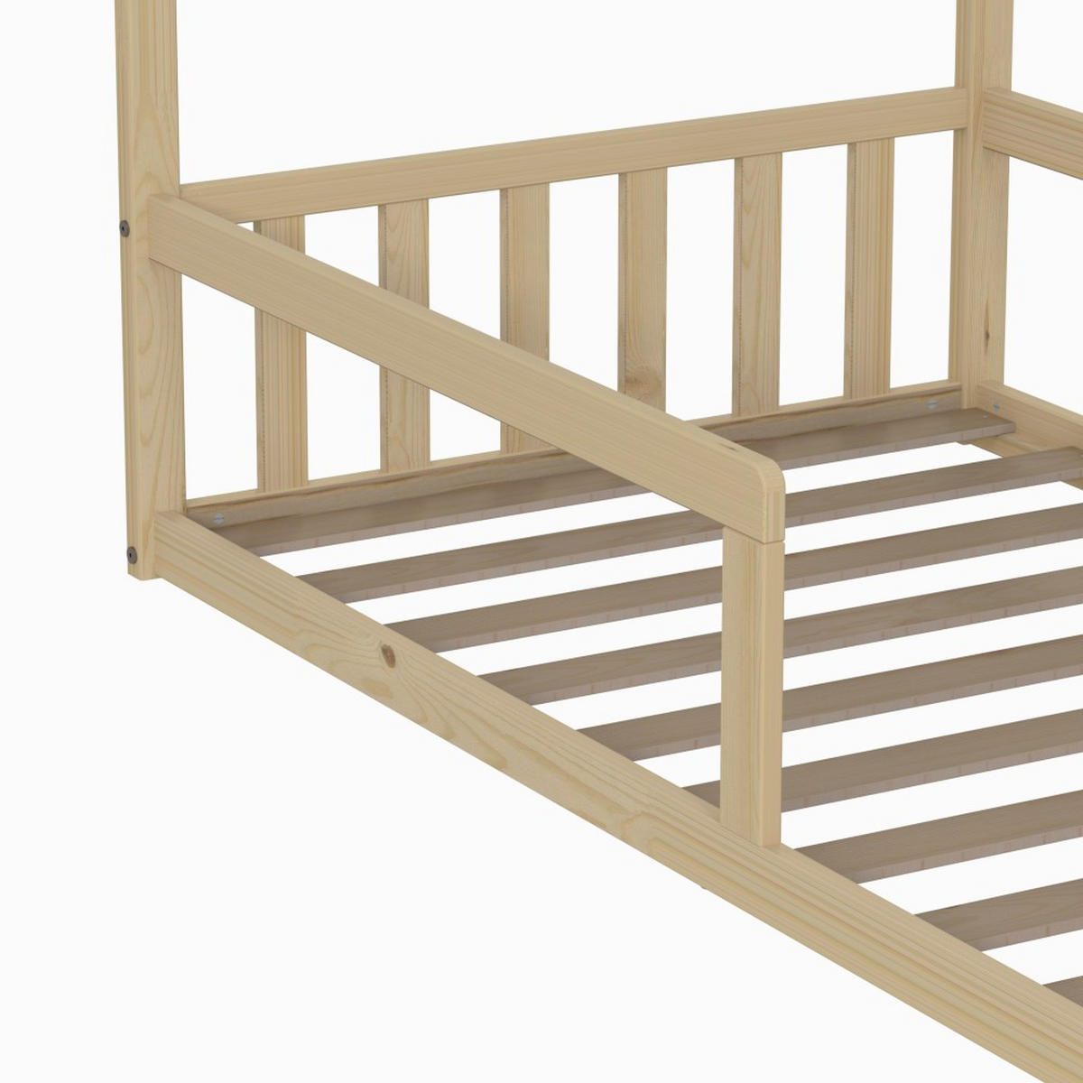 HAUSBETT NEMO mit Lattenrost / Kinderbett 90x190 - Naturholz - Kieferfarben, Holz (90/190cm) - Weber Industries