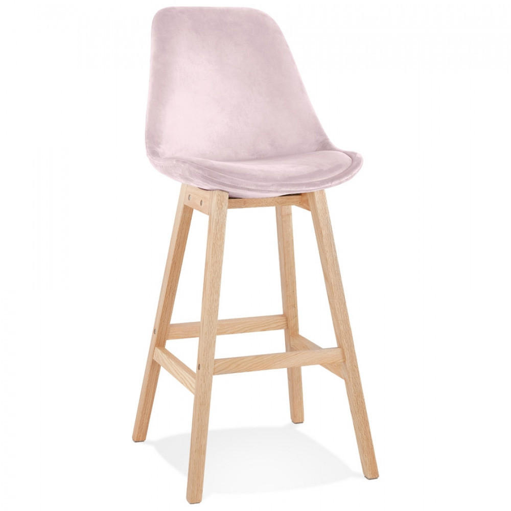 BARHOCKER Rosa 48x113x56cm - Rosa, Holz/Textil (48/113/56cm) - AlterEgo