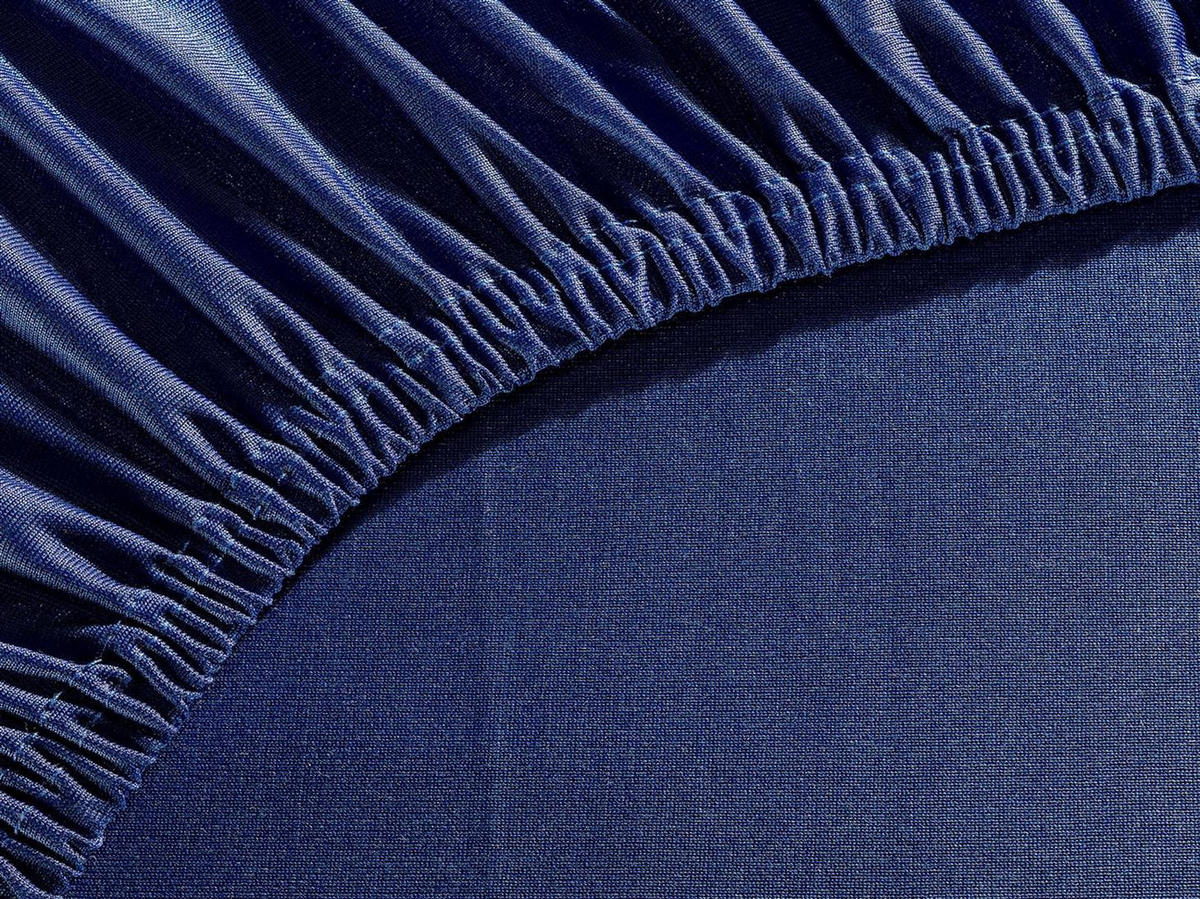 MIKROFASER-SPANNBETTLAKEN 180x200 Navy Blau - Dunkelblau, Textil (180/200cm) - Carpe Sonno