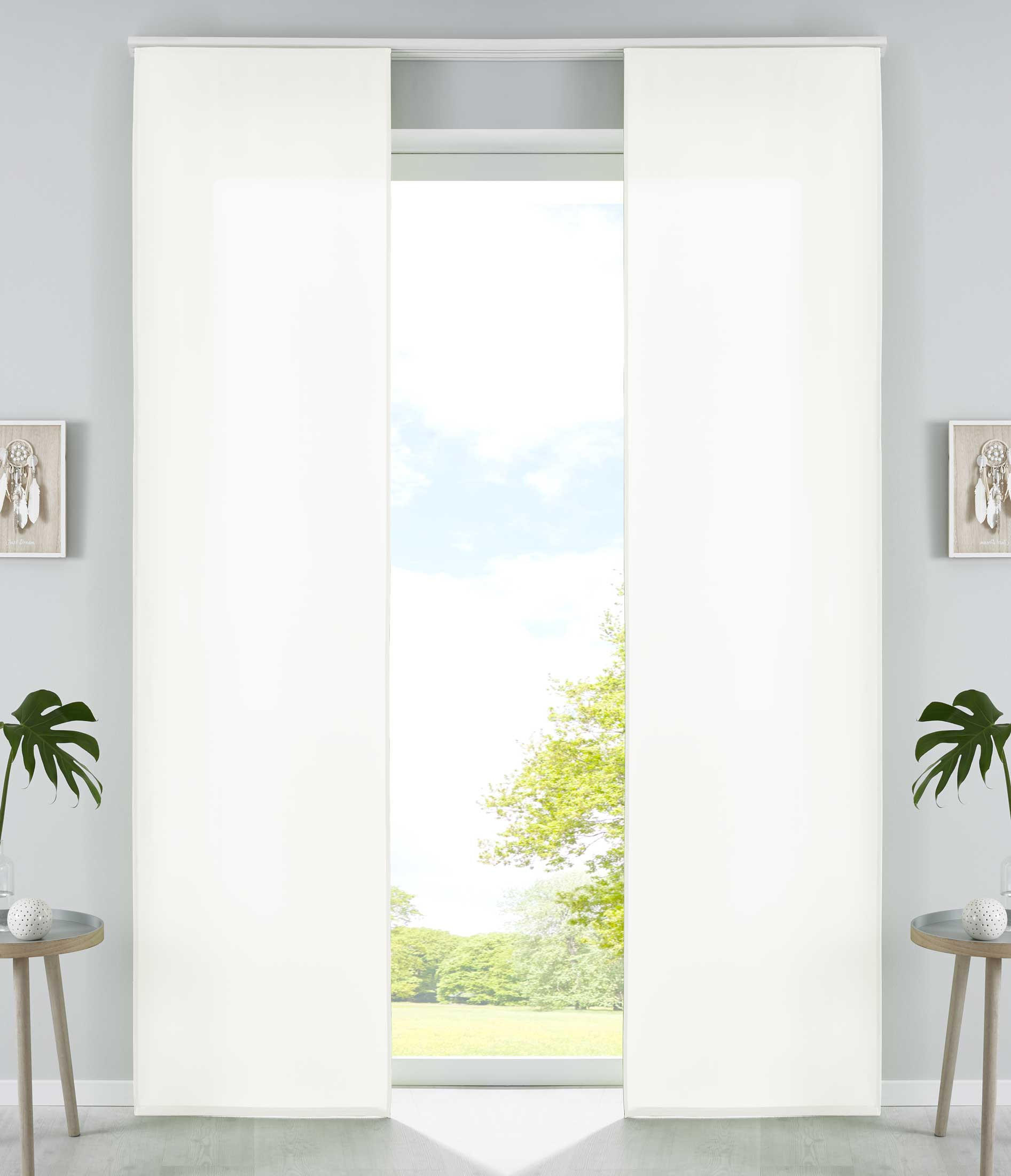 VORHANG 2ER SET HxB 245x60 cm Creme - Creme, Textil (60/245cm) - Gardinenbox