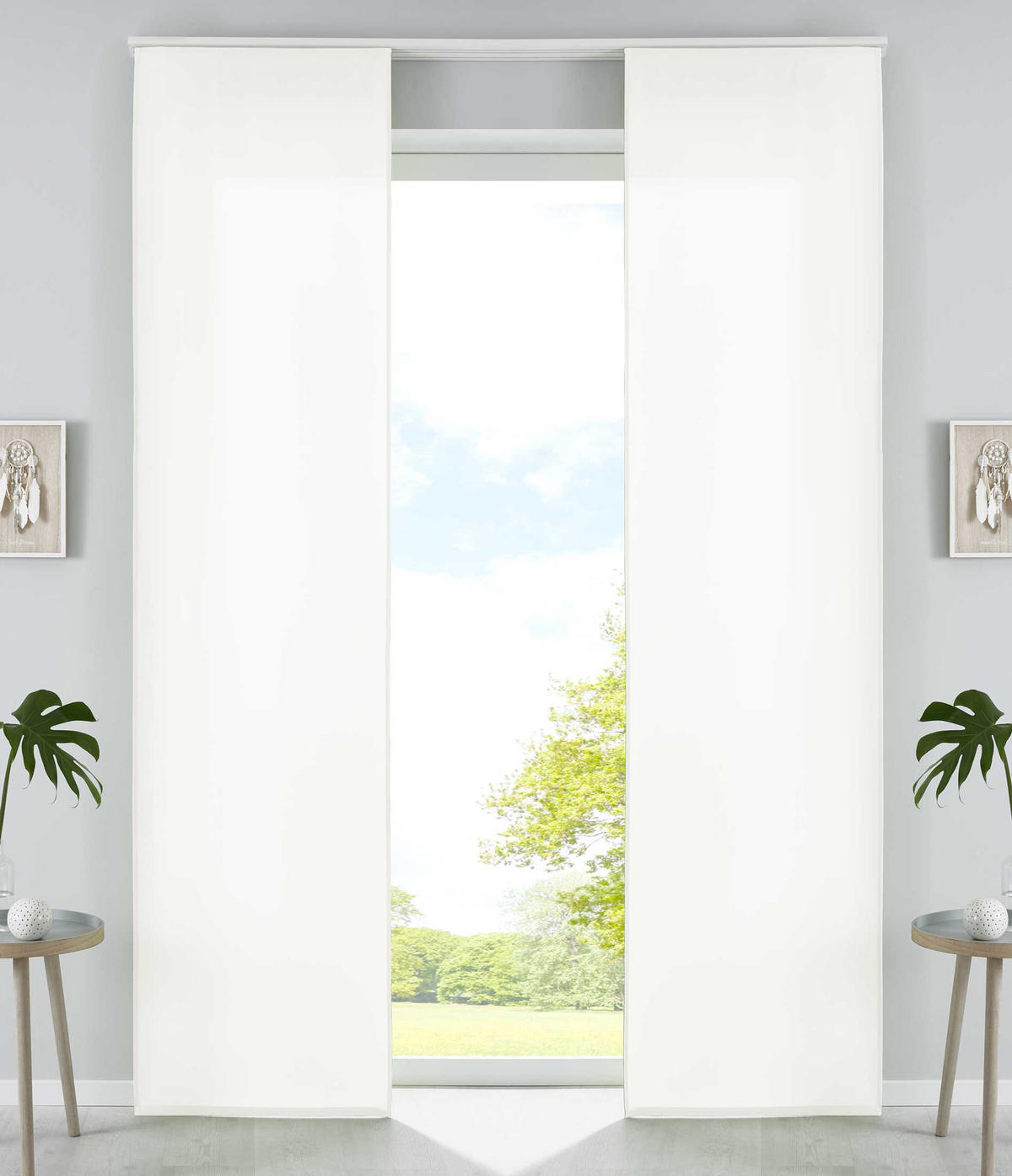 VORHANG 2ER SET HxB 245x60 cm Creme - Creme, Textil (60/245cm) - Gardinenbox
