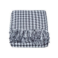 WOHNDECKE 150/200 cm, Hahnentritt-Muster - Schwarz, Textil (150/200cm) - Homescapes