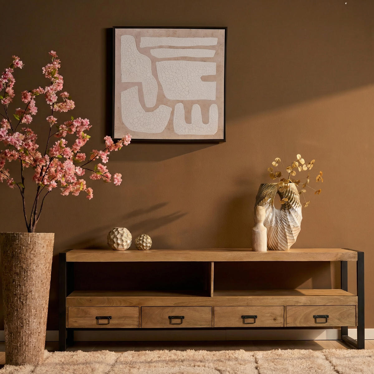 TV-MÖBEL Britt Braun 45/220/60 cm - Braun, Holz (220/60/45cm) - Starfurn