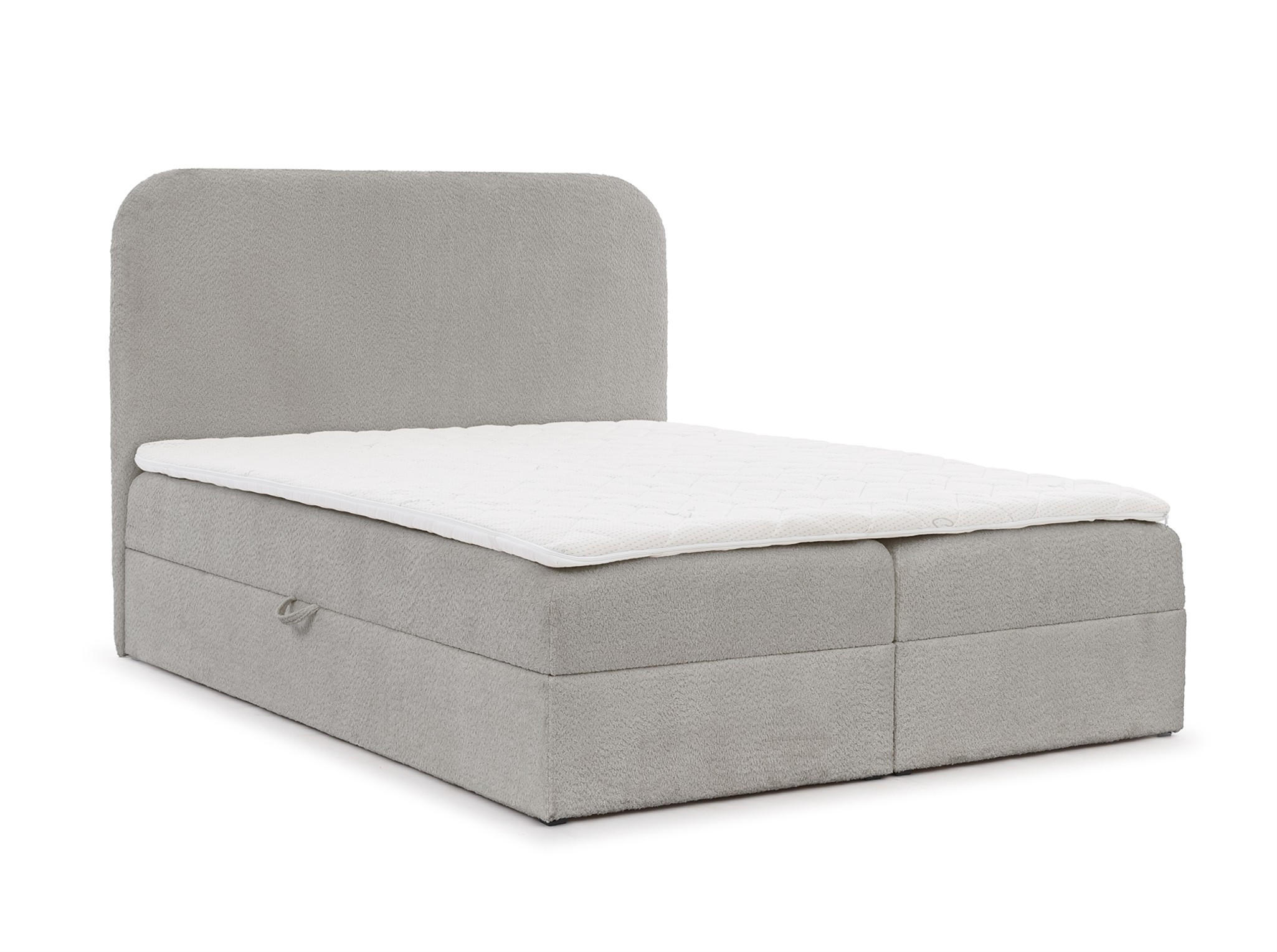 BOXBETT Amador In überlänge - Grau, Holzwerkstoff/Textil (200/220cm) - Fun Möbel