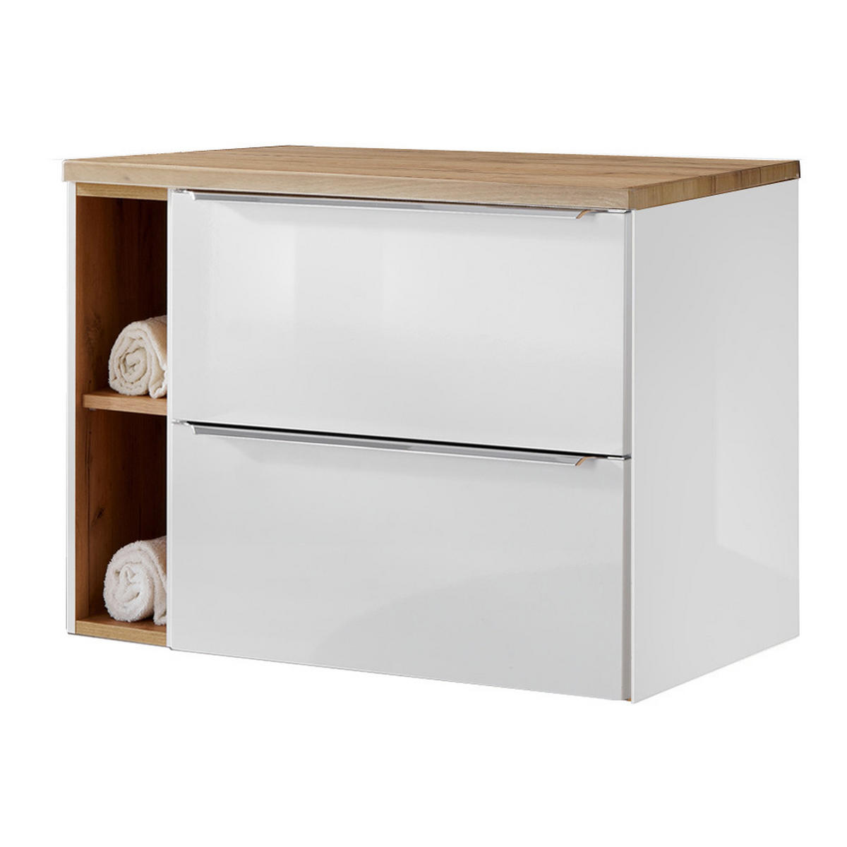 WASCHBECKENSCHRANK Toskana-56 - Weiß, Holzwerkstoff (81/60/46cm) - Lomado