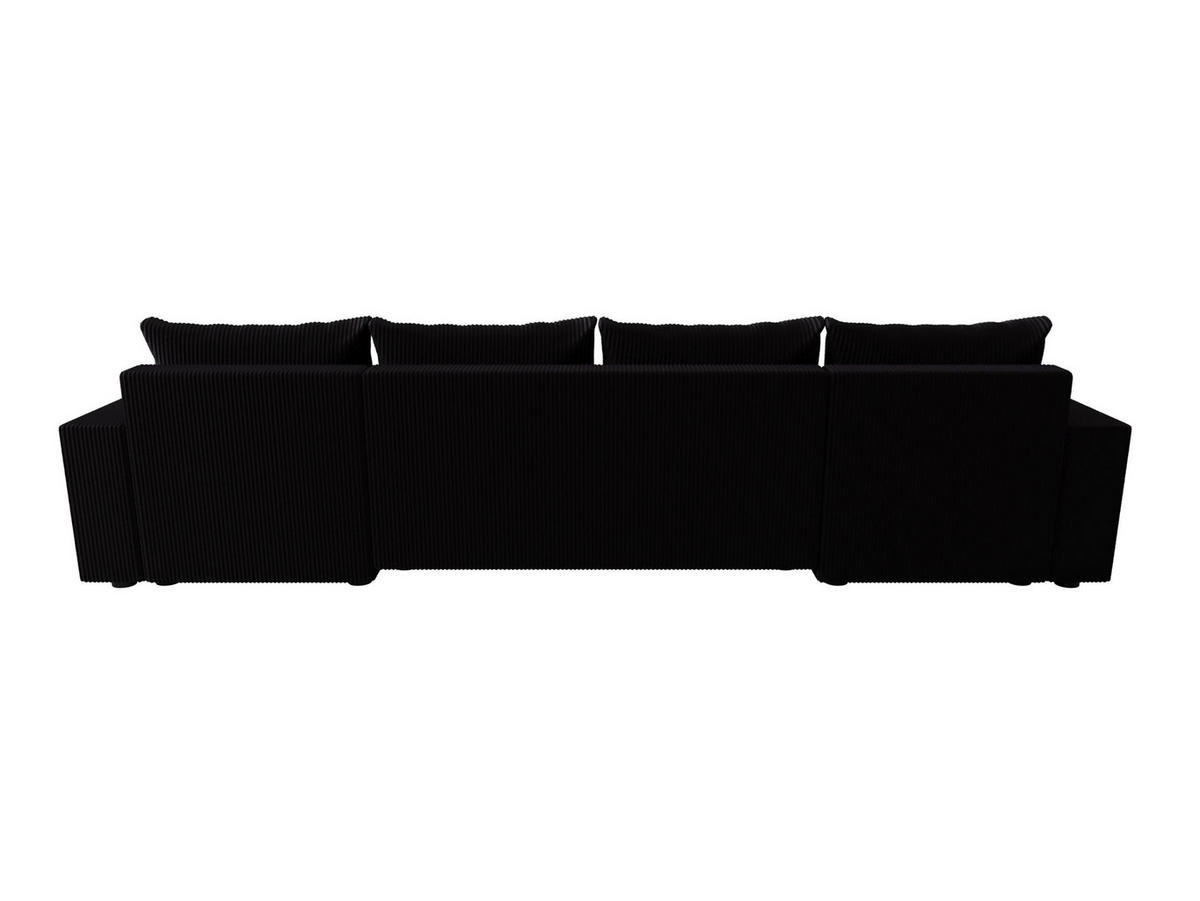 WOHNLANDSCHAFT HEWLET U BIS Zoom 23 mit Schlaffunktion - Schwarz, Textil (305/90/140cm) - Bedante