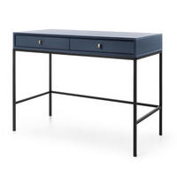 KONSOLENTISCH Dunkelblau Monako Mit Schubladen Schwarzer Rahmen - Blau, Holzwerkstoff (50/50/77.6cm) - Sepro Meble