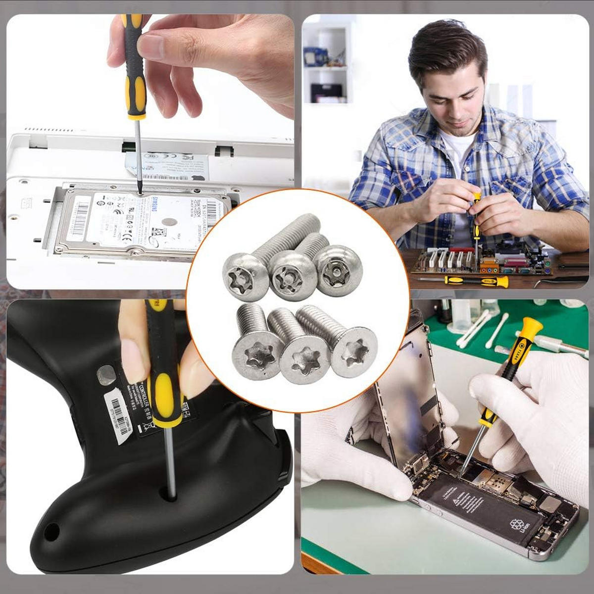 SCHRAUBENDREHER-SET-DIY,12-IN-1 Magnetschraubendreher-Set - Schwarz, Metall (2/2/14cm) - LIBRATON