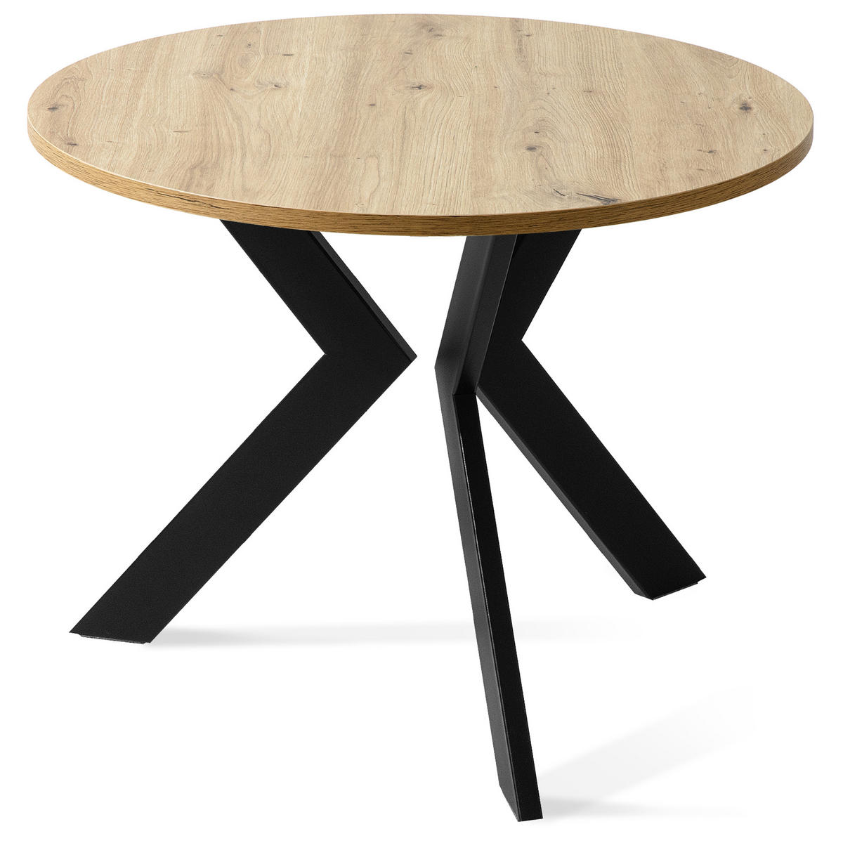 COUCHTISCH LARDA Kaffeetisch - Eiche Artisan, Holzwerkstoff/Metall (65/65/51cm) - KONSIMO®