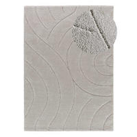 HOCHFLORTEPPICH Silber Molier 133/190 cm - Silberfarben, Naturmaterialien/Textil (133/190cm) - Atticgo