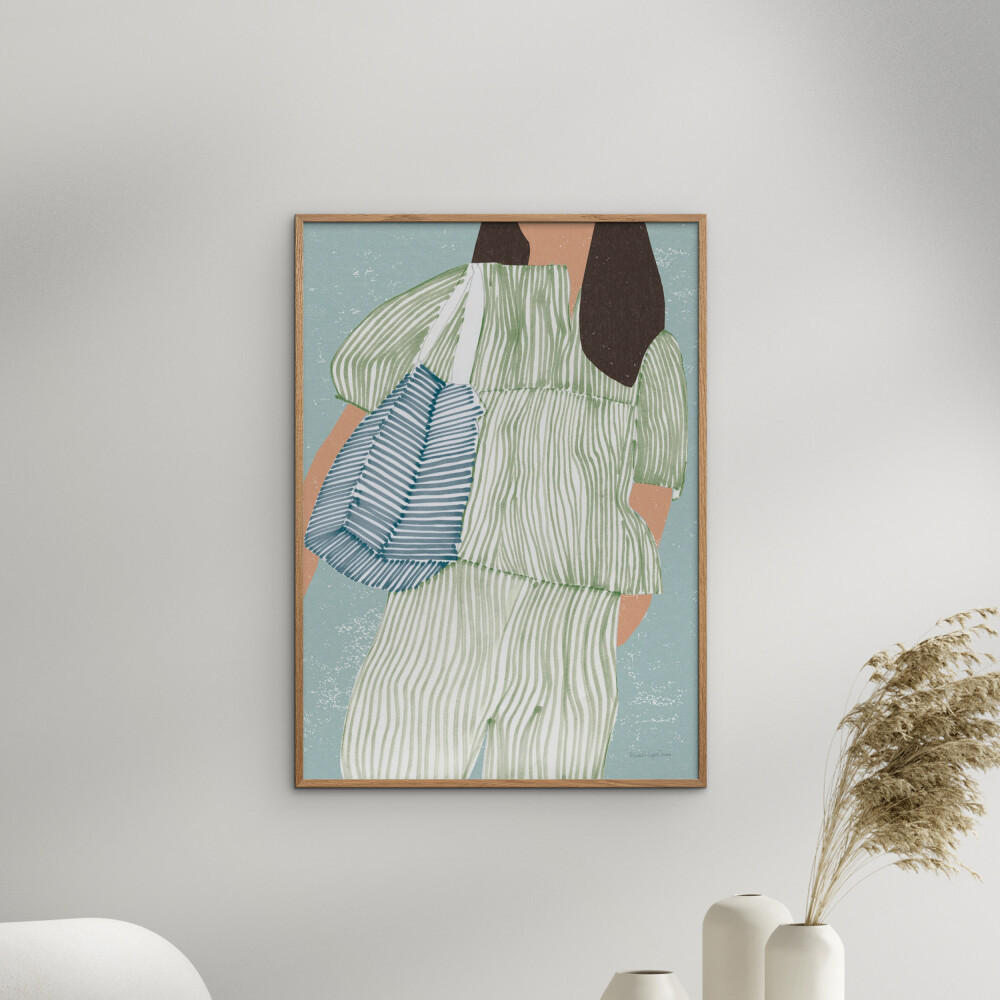 POSTER Wild Apple - Striped ll - Grün, Papier (30/40/0.1cm) - Poster&Frame