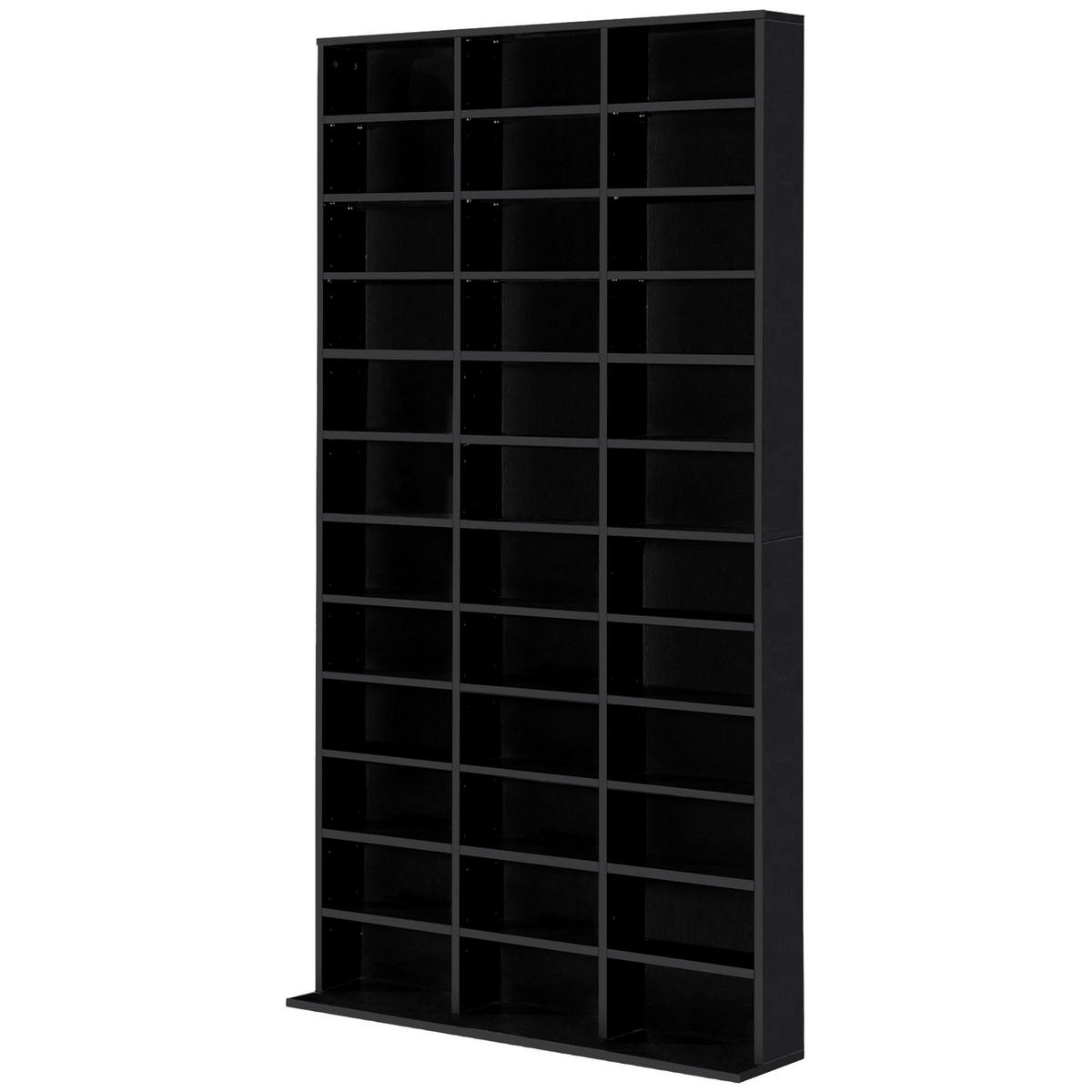 CD-REGAL DE-14394 36 Fächer, verstellbare Böden Schwarz - Schwarz, Holzwerkstoff (24/195/102cm) - ComfortXL