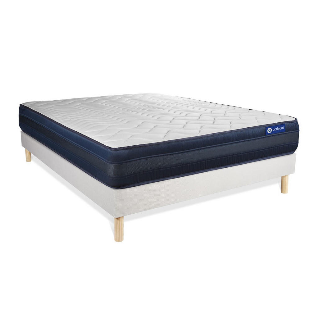 Thumbnail - Actisom Bett, Weiß, Holz, H4, Höhe ca. 24 cm, 160x210 cm, Oeko-Tex® Standard 100, Schlafzimmer, Betten