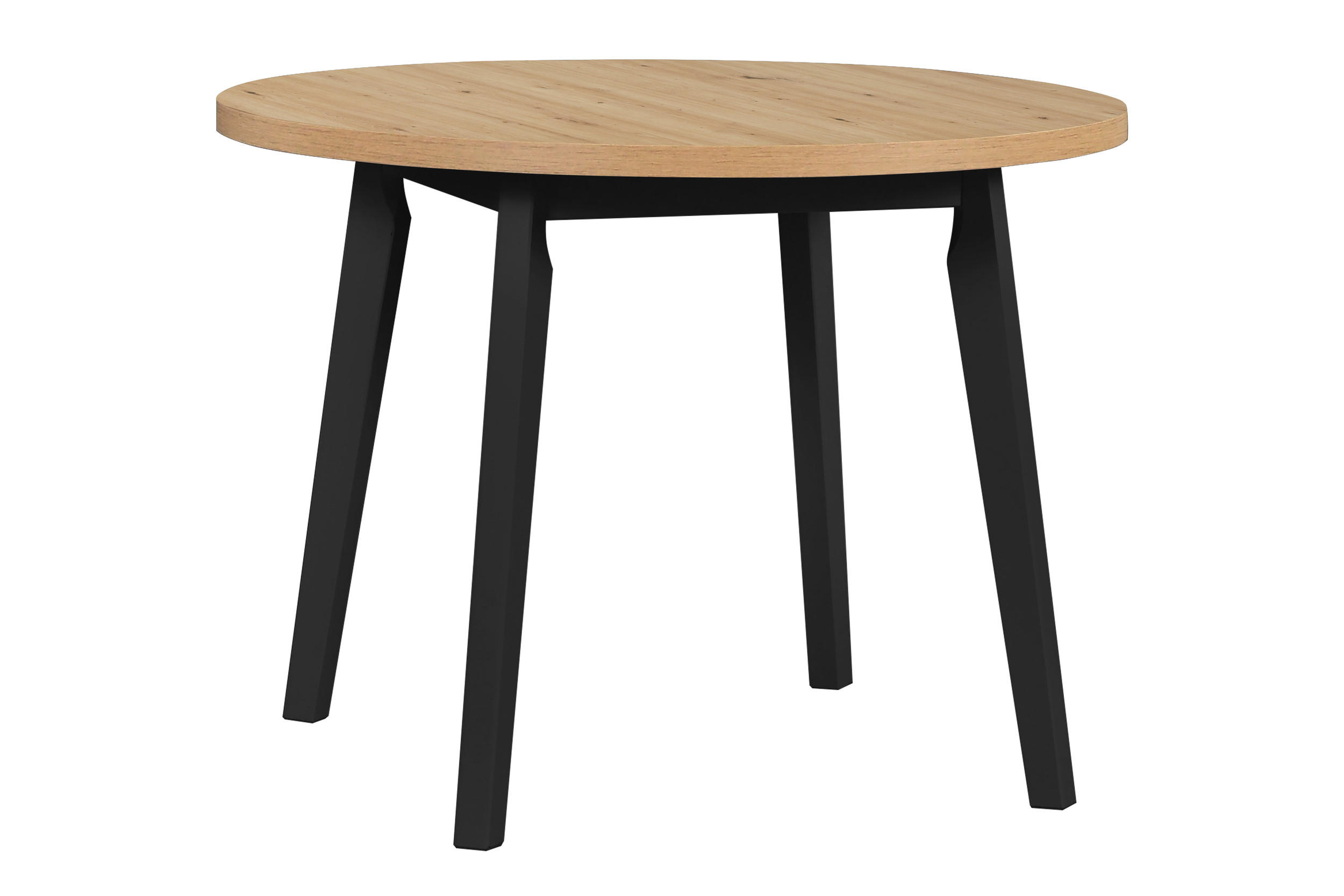 ESSTISCH Oslo 3 L - Schwarz/Eiche Artisan, Holz (100/100/75cm) - Leaf Design