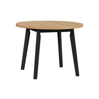 ESSTISCH Oslo 3 L - Schwarz/Eiche Artisan, Holz (100/100/75cm) - Leaf Design