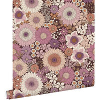 TAPETE Retro Blumen 53 cm x 10.05 m - Lila, Papier (53/1000cm) - ESTAhome