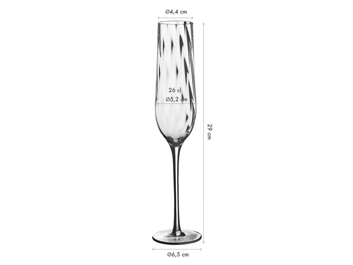 CHAMPAGNERFLÖTE Sten 260ml - 6er-Set - Transparent - Transparent, Glas (0.24L) - Björn