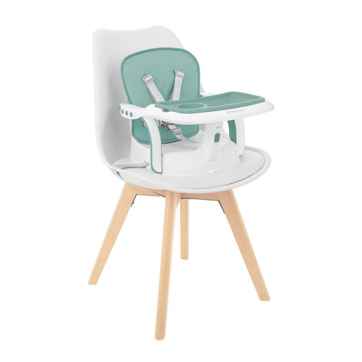 SITZERHÖHUNG Chewy grün Doppeltablett, Sicherheitsgurt, faltbar, Kinderstuhl-Funktion, kompakt - Grün, Kunststoff (39/38/25cm) - Kikka boo