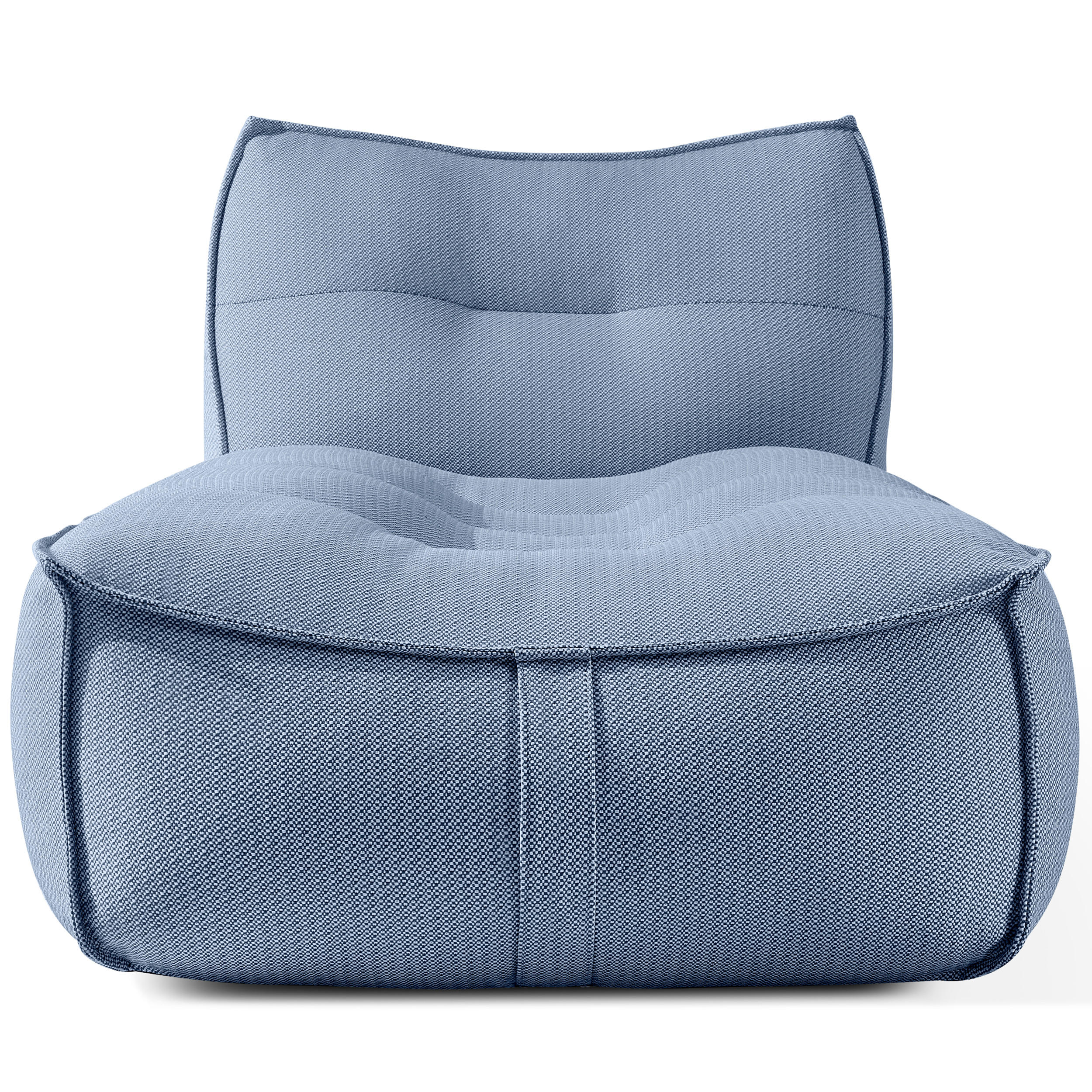 GARTENLIEGE LOVIA Sonnenliege, Marineblau/Weiß - Dunkelblau, Textil (90/82/174cm) - KONSIMO®