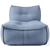 GARTENLIEGE LOVIA Sonnenliege, Marineblau/Weiß - Dunkelblau, Textil (90/82/174cm) - KONSIMO®