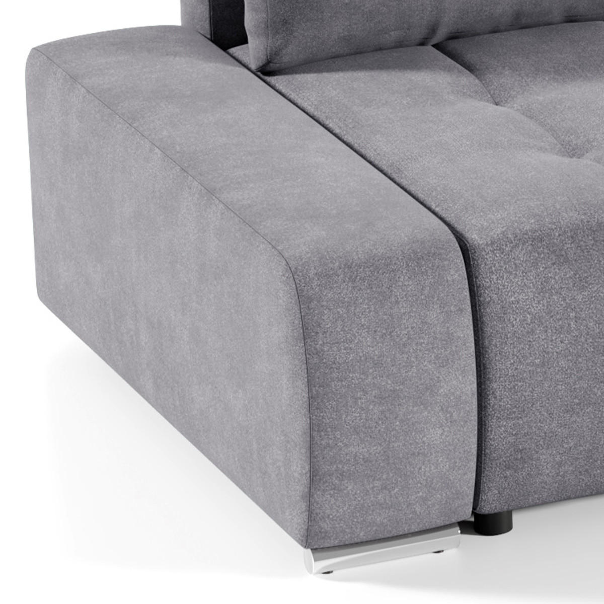 ECKSOFA Jonas 4 Sitzplätze Grau - Grau, Holzwerkstoff (265/185cm) - Petits-meubles