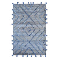 TEPPICH Worgan blau/elfenbein 160 x 230 cm - Blau, Textil (160/230cm) - The Rug Republic