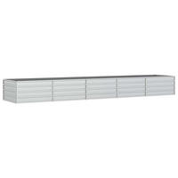HOCHBEET 400/80/45 cm, aus Verzinkter Stahl, Silber - Silberfarben, Metall (80/45/400cm) - vidaXL