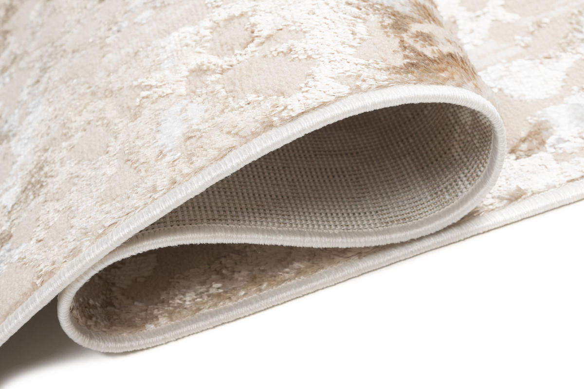 LÄUFER Crystal Braun Marmor Optik 120/600 cm - Braun, Textil (120/600cm) - Tapiso