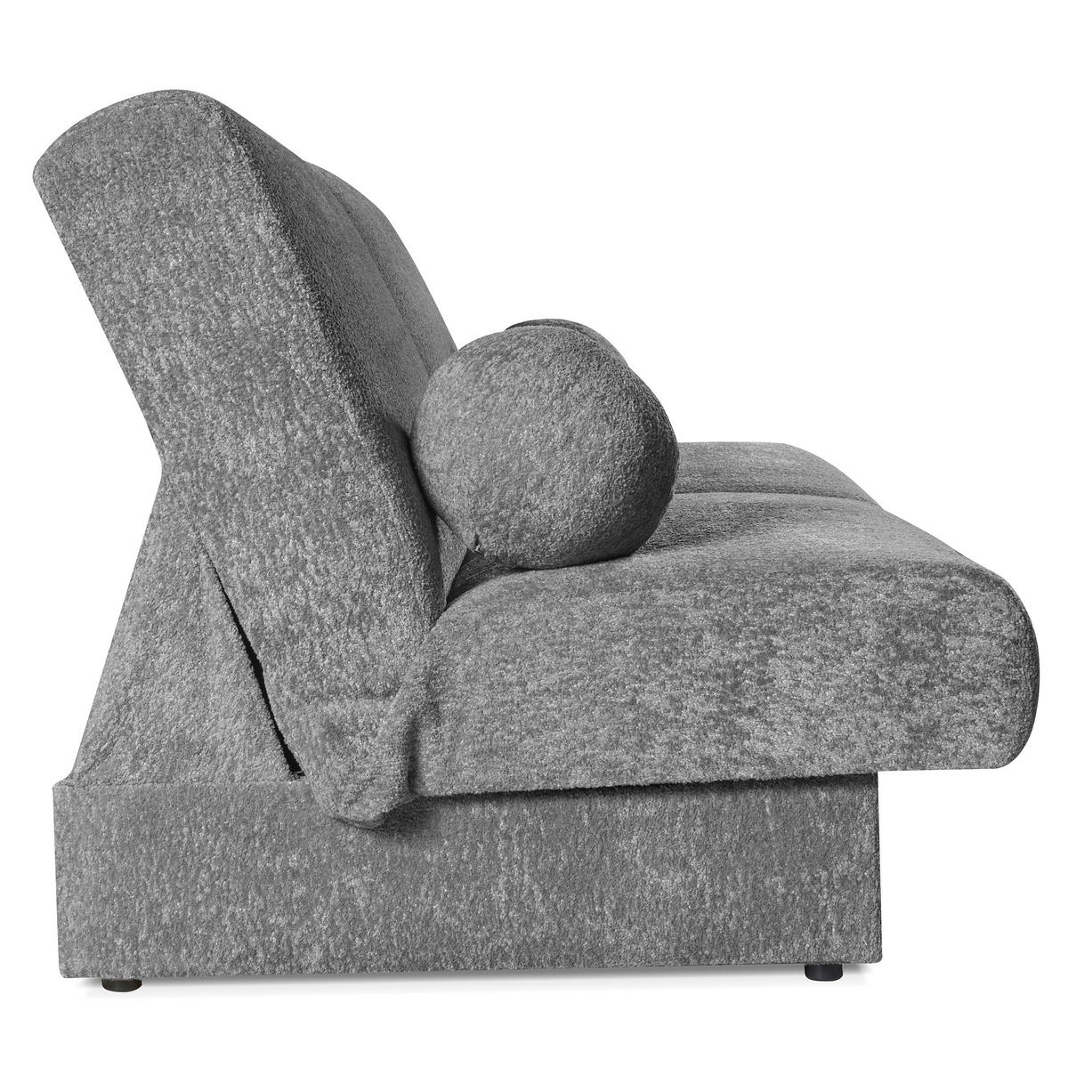 SCHLAFSOFA Beno 3-Sitzer mit Schlaffunktion, Grau - Grau, Textil (199/91/91cm) - Beautysofa