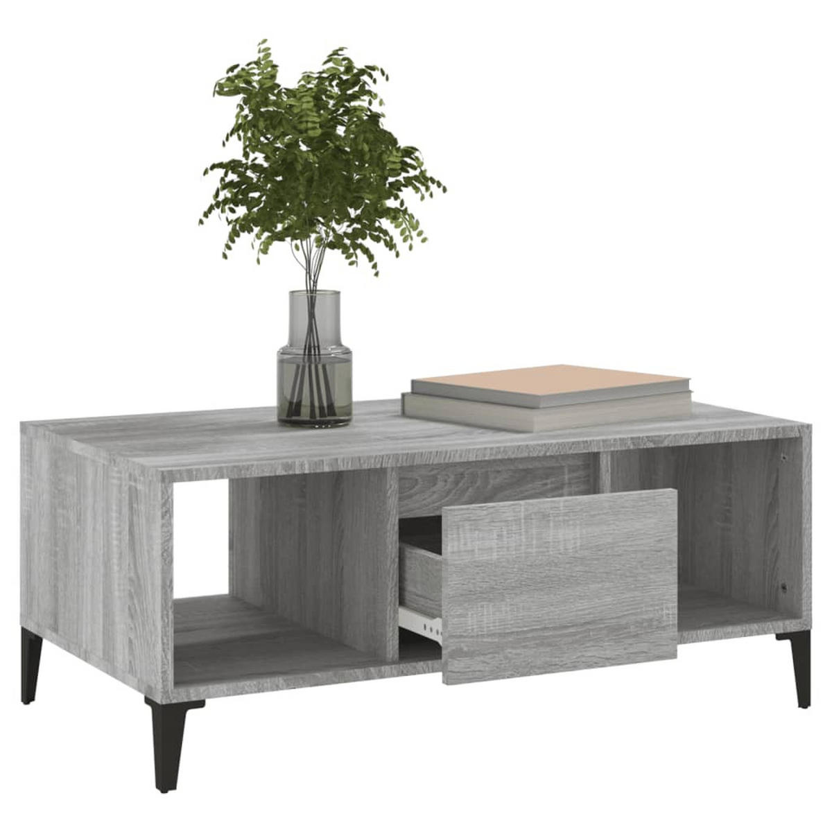 COUCHTISCH Grau Sonoma 90x50x36,5 cm Holzwerkstoff - Grau, Holzwerkstoff (90/50/36.5cm) - furnicato