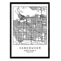 POSTER Vancouver Skandinavischen Stil A4 Rahmenlos - Klar, Papier (29.7/5/21cm) - Nacnic