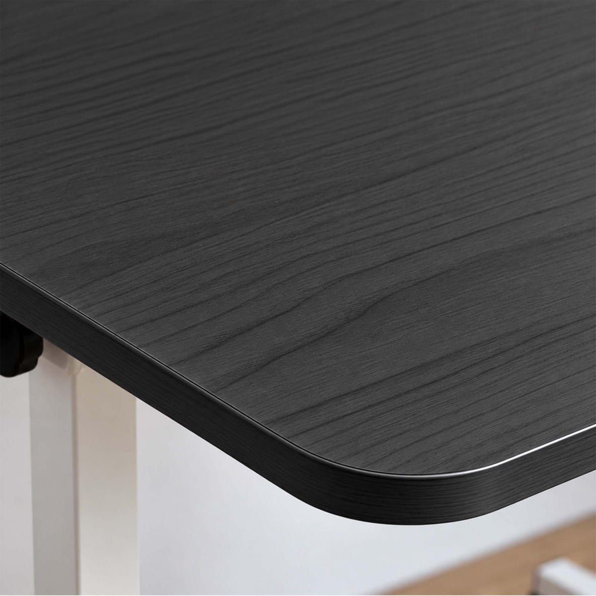 MASĂ negru reglabilă pe înălțime 60x40 cm - negru, material plastic/compozit lemnos (40/60/90cm) - Relaxdays