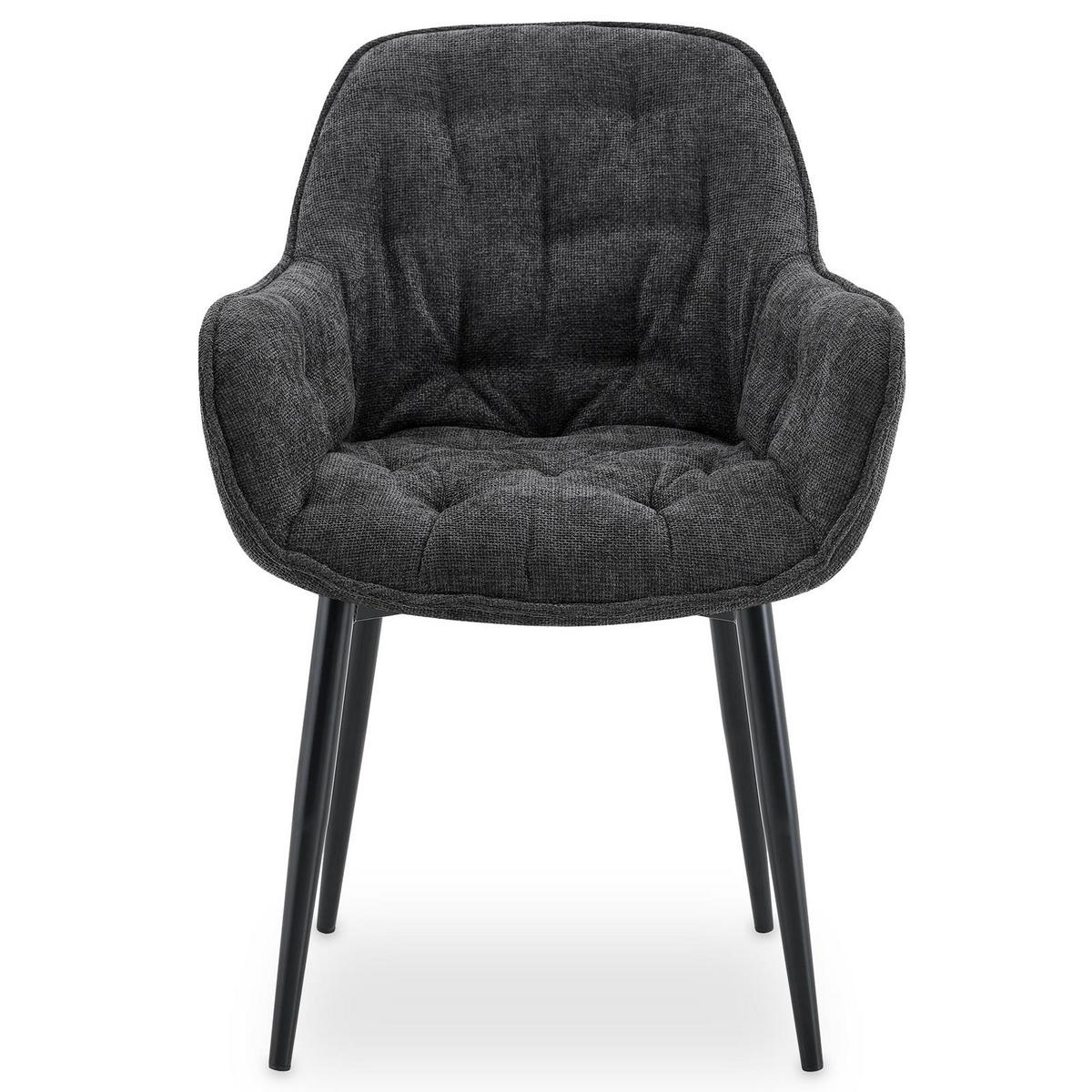 ESSZIMMERSTÜHLE ARDEN 2er-Set grau - Grau, Textil (47/81/60cm) - IDIMEX
