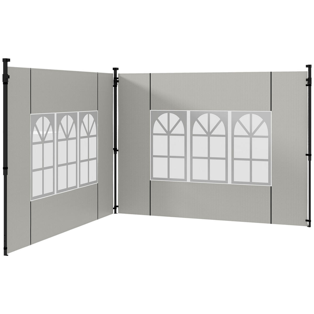 PAVILLON-SEITENTEIL Weiß 1 Stück - Weiß, Kunststoff (293/193cm) - GiPP