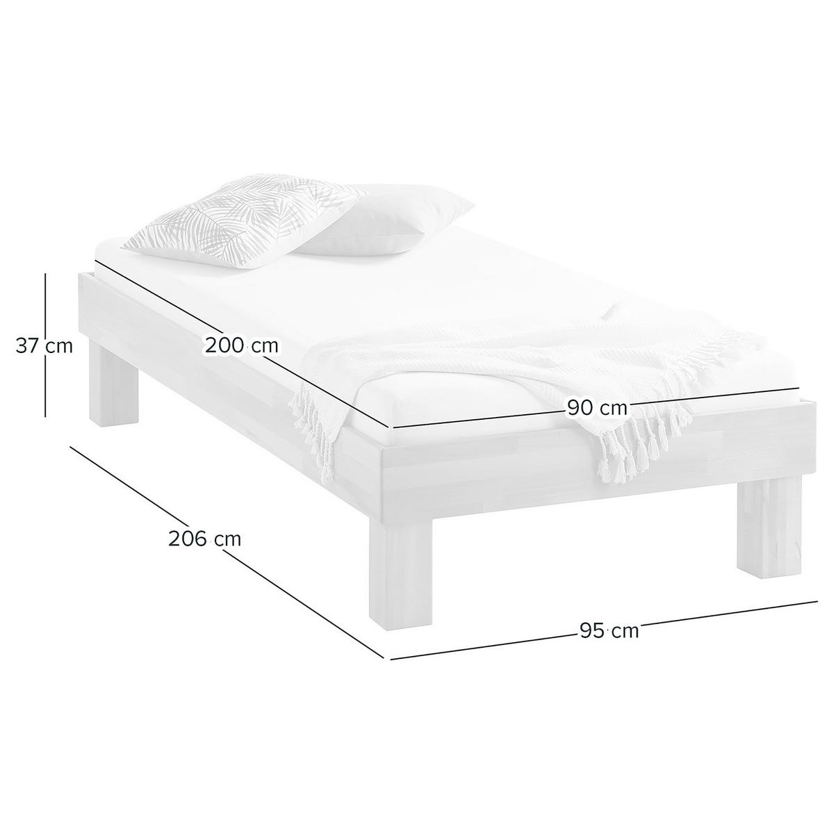 BETT - Massivholz - Kernbuche, Holz (90/200cm) - home24