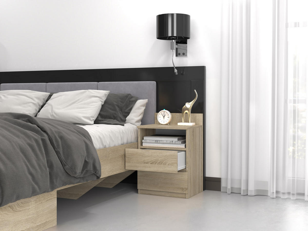 NACHTTISCH MALWA M1 EICHE SONOMA - Sonoma Eiche, Holzwerkstoff (40/59/32cm) - CDF