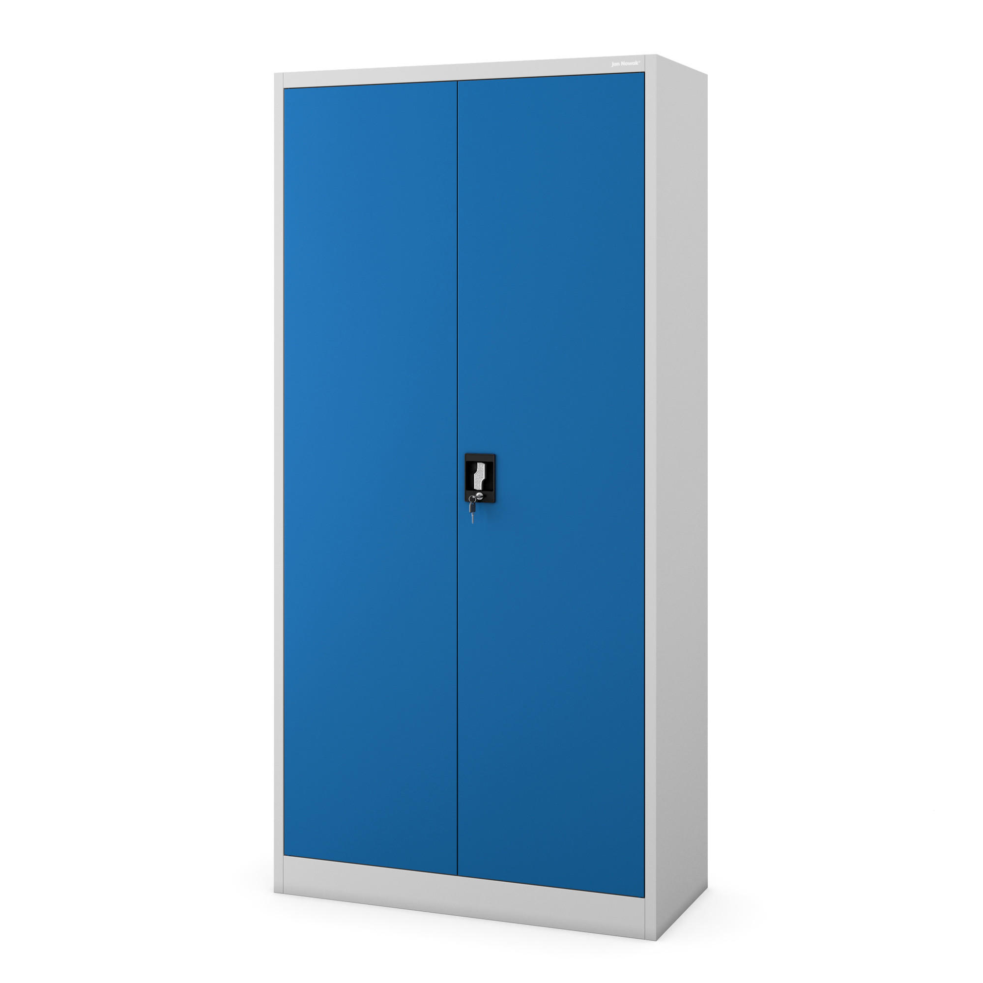 AKTENSCHRANK JAN 185x90x45 cm - Blau/Weiß, Metall (90/185/40cm) - Jan Nowak