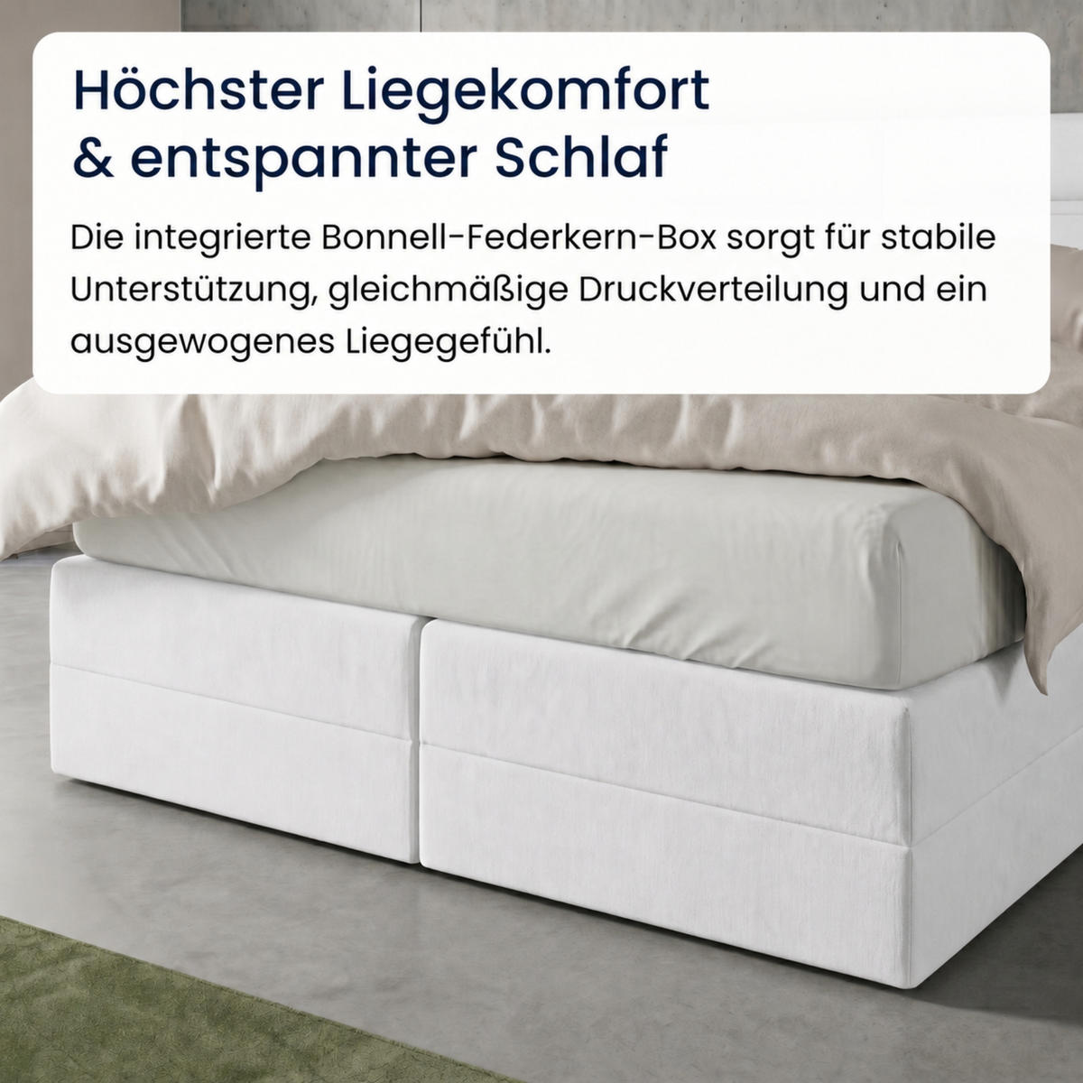 BOXBETT H2 Matratze 180x200 cm Weiß - Weiß, Textil (180/200cm) - Home Collective
