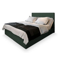 POSTEL BOXSPRING MILARA 160x200 cm, s matrací a úložným prostorem, tmavě zelená - tmavě zelená, kompozitní dřevo/textil (160/200cm) - MASSENO