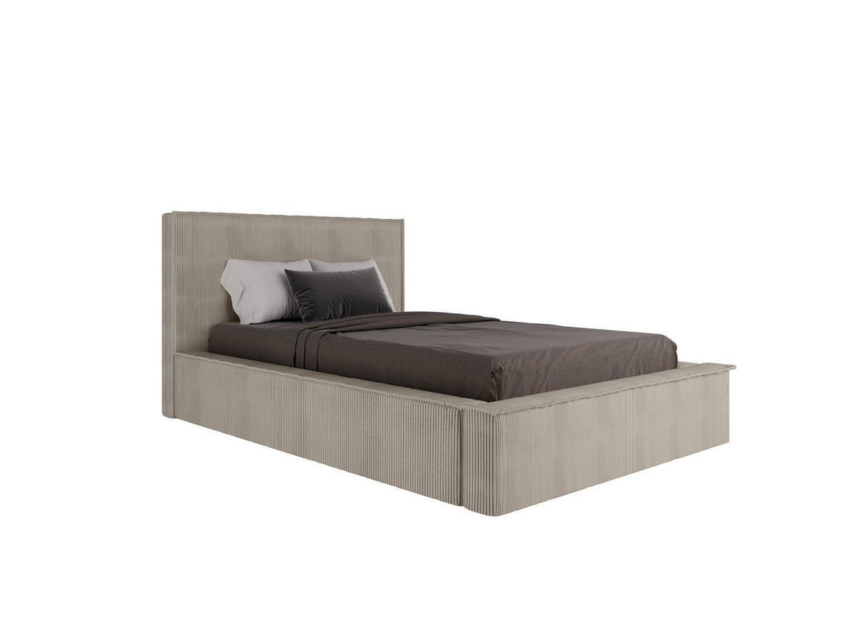 POLSTERBETT SANA 120x200cm Elegantes Polsterbett für modernen Wohnstil , ohne matratze, beige - Beige, Holz (120/200cm) - Panda Möbel