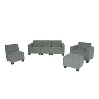 SOFA-SYSTEM Grau - Grau, Textil (193/76/72cm) - MCW