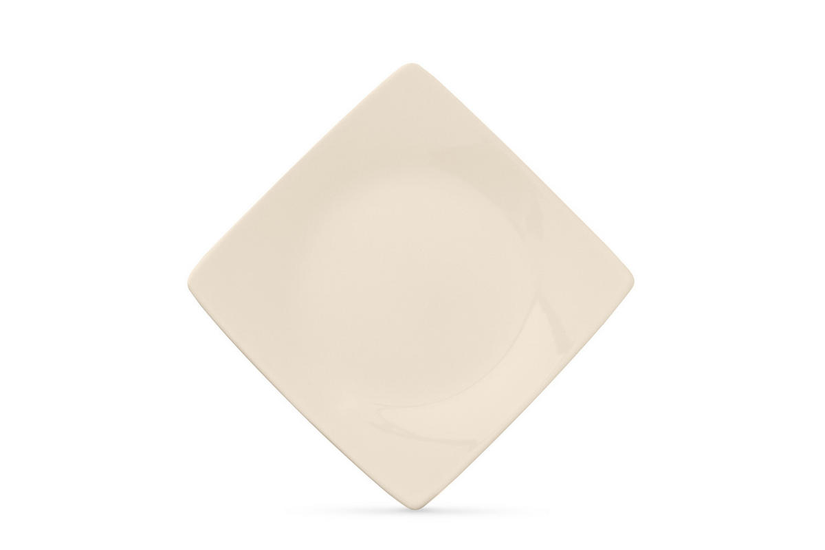 TELLERSET EPIRI Dessertteller 6 Personen 6-tlg - Beige, Keramik (21/2/21cm) - KONSIMO®