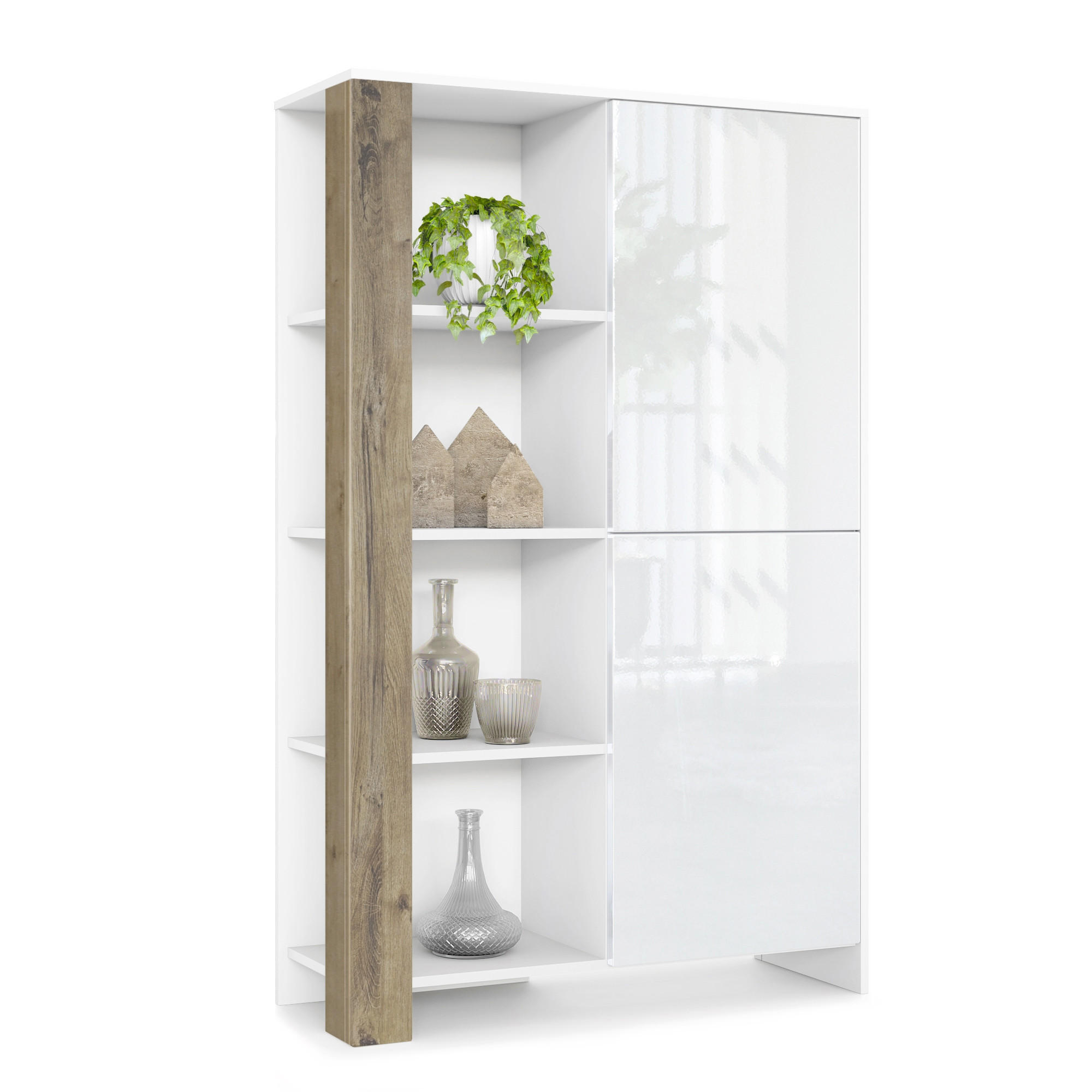 Vladon Highboard Alteiche 95x151.5x36 cm