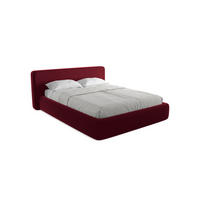 POLSTERBETT mit Bettkasten und Lattenrost 200x225 Rot - Bordeaux/Rot, Kunststoff/Textil (160/200cm) - Makamii