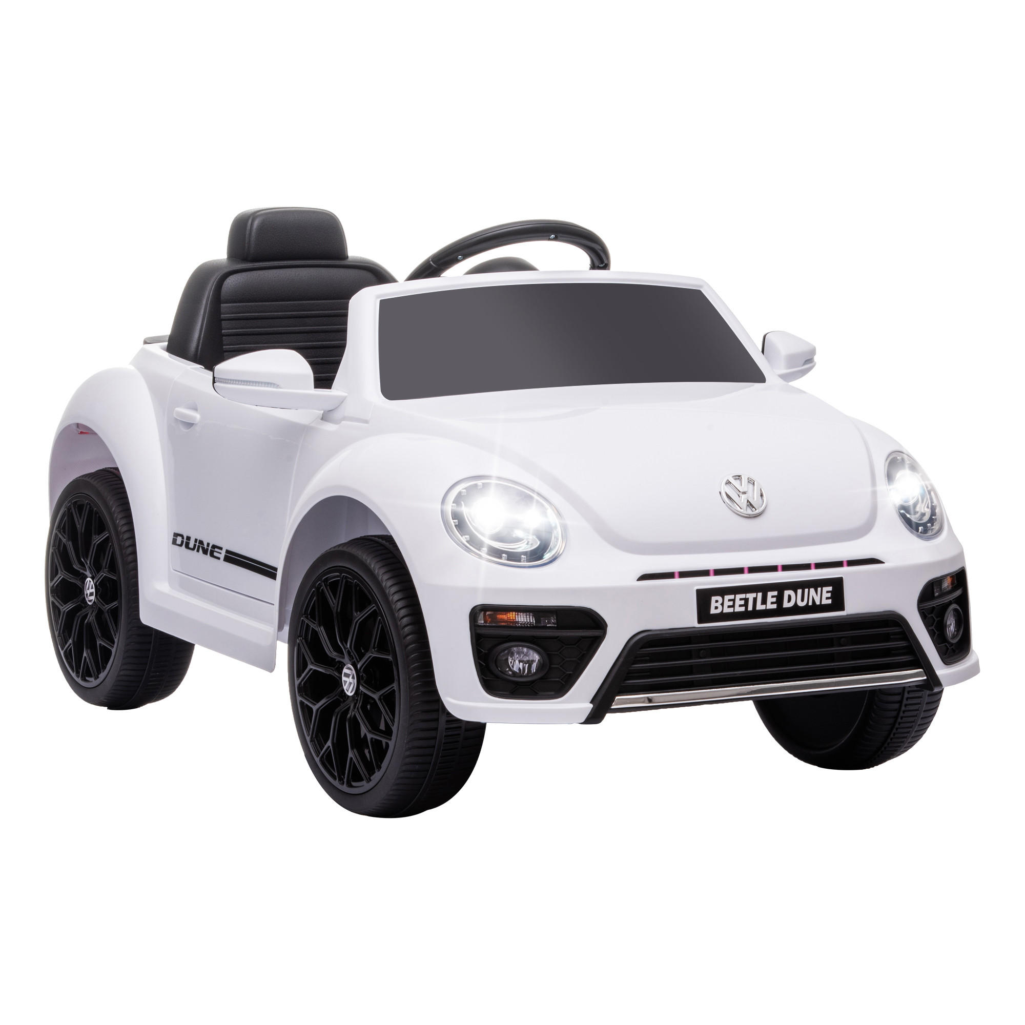 KINDER Elektroauto 12V Kinderauto mit 2,4G Fernbedienung, Musik, Hupe, 3-5 km/h - Weiß, Kunststoff (97/56.5/46cm) - AIYAPLAY
