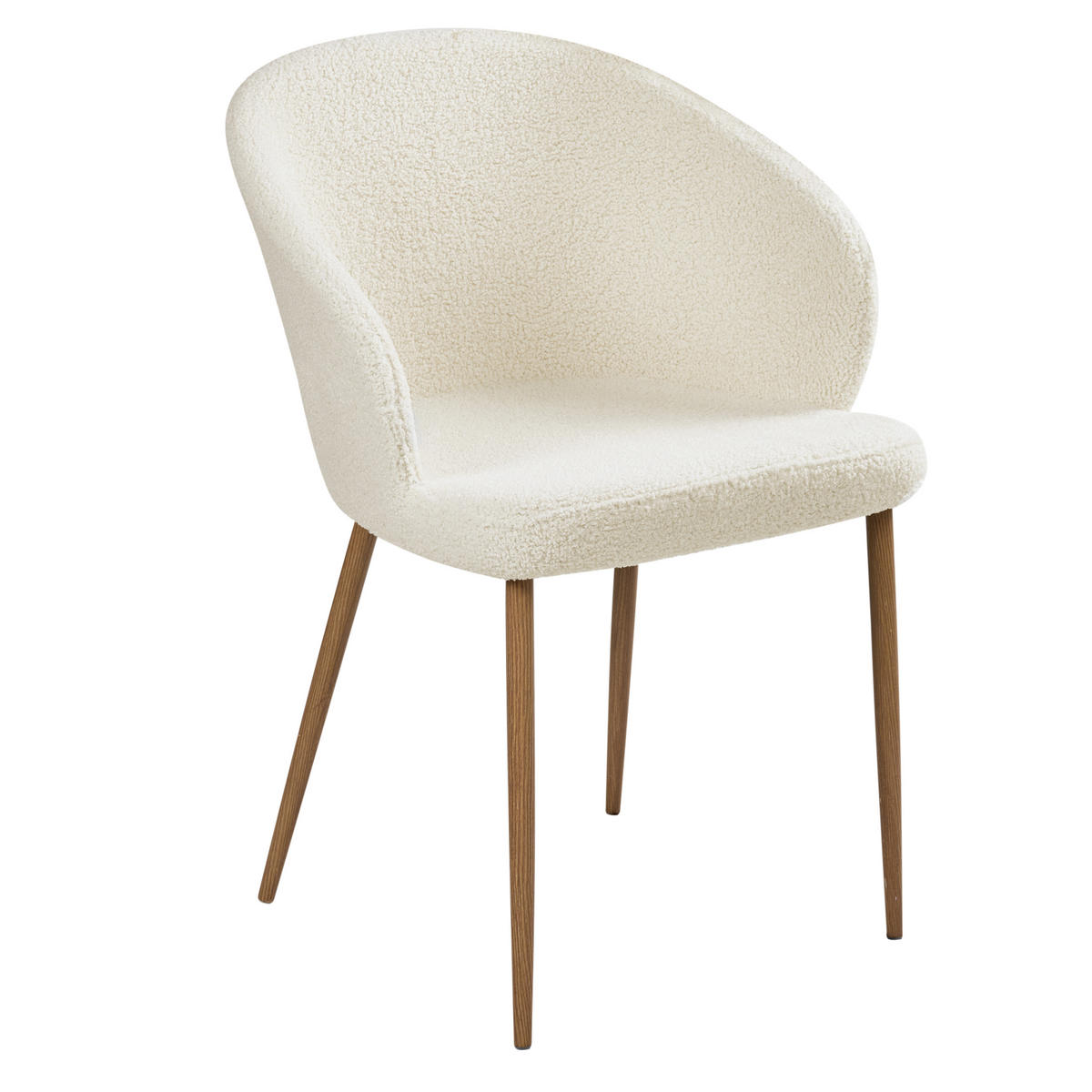ÉTKEZŐSZÉK 2 darabos Szett Törtfehér Mason - barna/fehér, textil (57/82/45cm) - Beliani