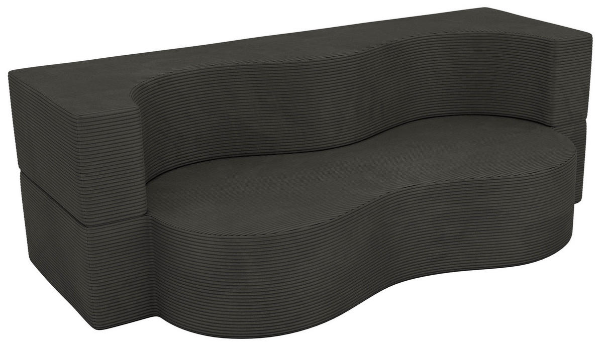 DVOJMIESTNA POHOVKA SANOA 2 - Tmavosivá Manšester - tmavosivá, textil (200/68/100cm) - MKS
