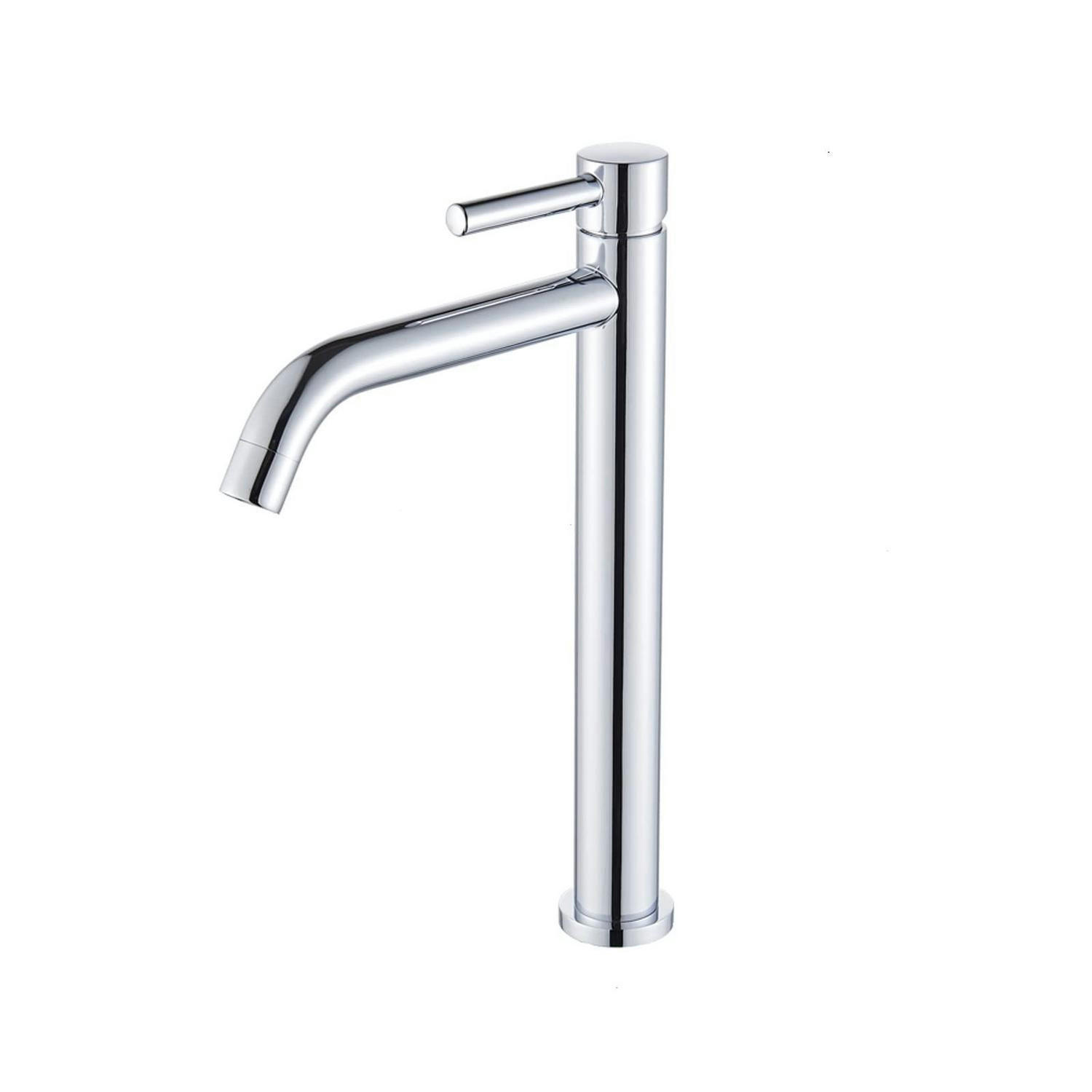 WASCHTISCHARMATUR Hoch mit 190 mm Auslaufhöhe Chrom - Silberfarben, Metall (9.6/21/30.7cm)