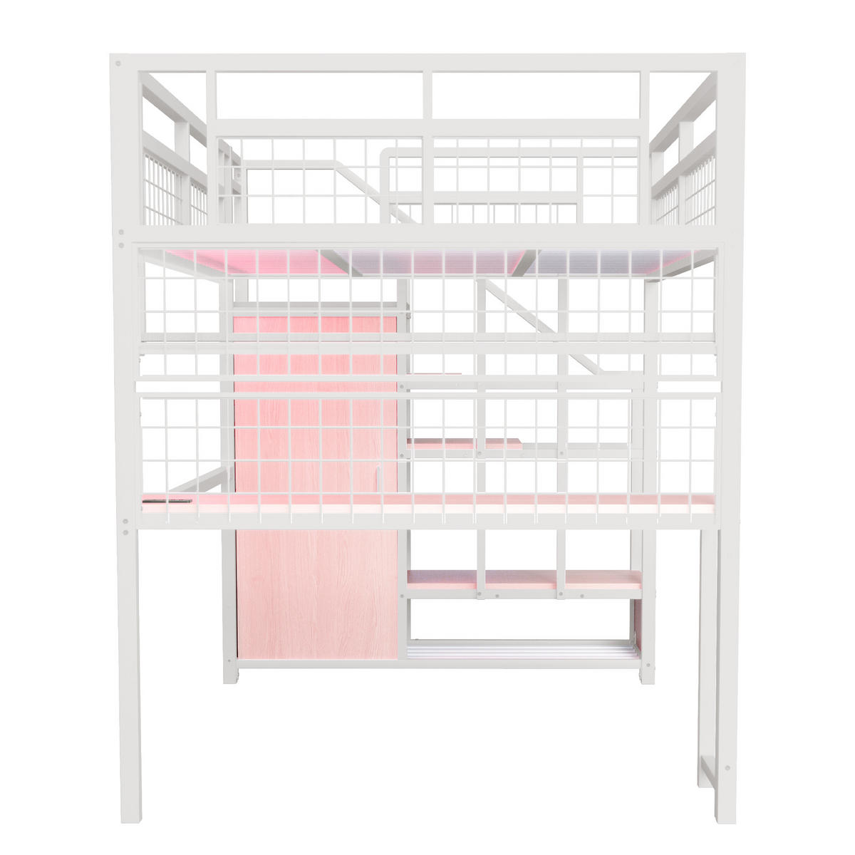 HOCHBETT Metall 140/200 cm Weiß - Weiß, Metall - Raumix