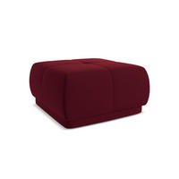 POUF Samt Stoff Rot - Bordeaux/Rot, Kunststoff/Textil (60/35/60cm) - Makamii